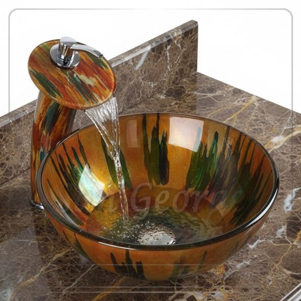 Glass Bathroom Sink C-5014 by San George Design