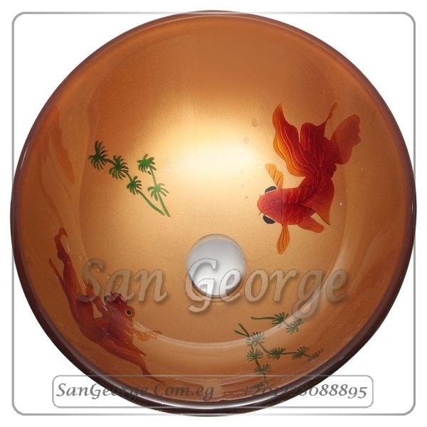 Glass Bathroom Sink Bowls C-5004A by San George Design
