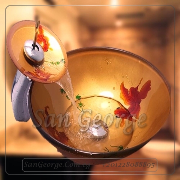 Glass Bathroom Sink Bowls C-5004A by San George Design