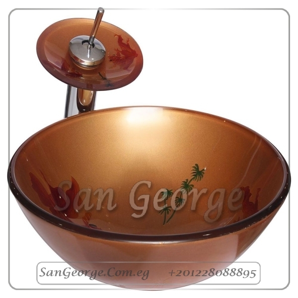 Glass Bathroom Sink Bowls C-5004A by San George Design