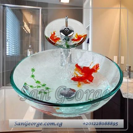 Bathroom Glass Vessel Sink C-5004 By San George Design