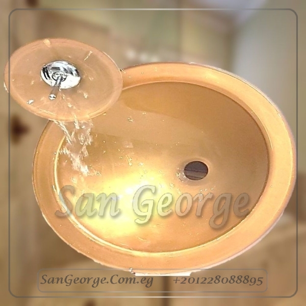 Glass Bathroom Sink Bowls A- 5007 GOLD by San George Design