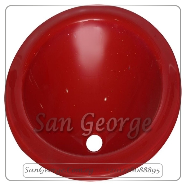Glass Vessel Sink A-5007 Red 2 by San George Design