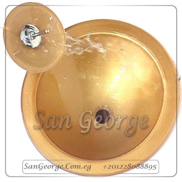 Glass Bathroom Sink Bowls A- 5007 GOLD by San George Design