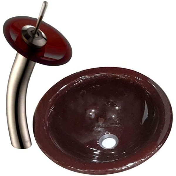 Bathroom Glass Sink A-5007brown by San George Design