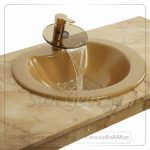 Glass Bathroom Sink Bowls A-5032GOLD by San George Design