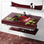 Glass Basin Set 67 Purple 80 cm by San George Design