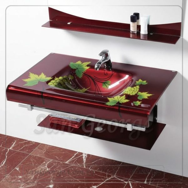 Glass Basin Set 67 Purple 80 cm by San George Design