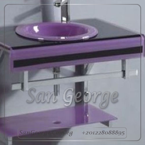 Glass Basin Set 6031 Light Purple 80 cm by San George Design