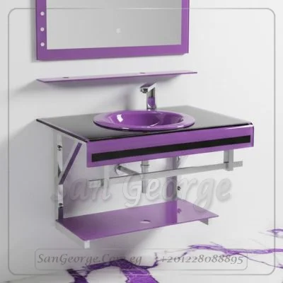 Glass Basin Set 6031 Light Purple 80 cm by San George Design