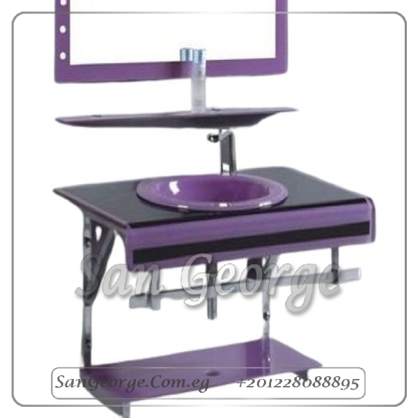 Glass Basin Set 6031 Light Purple 80 cm by San George Design