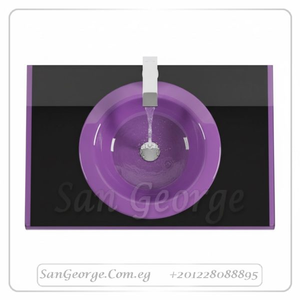 Glass Basin Set 6031 Light Purple 80 cm by San George Design