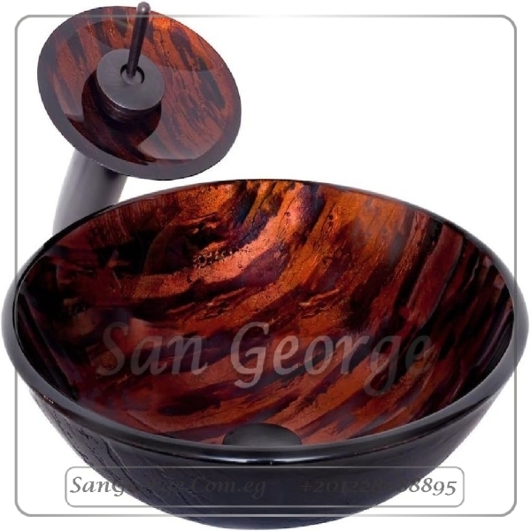 Glass Bathroom Sink C-6046 by San George Design
