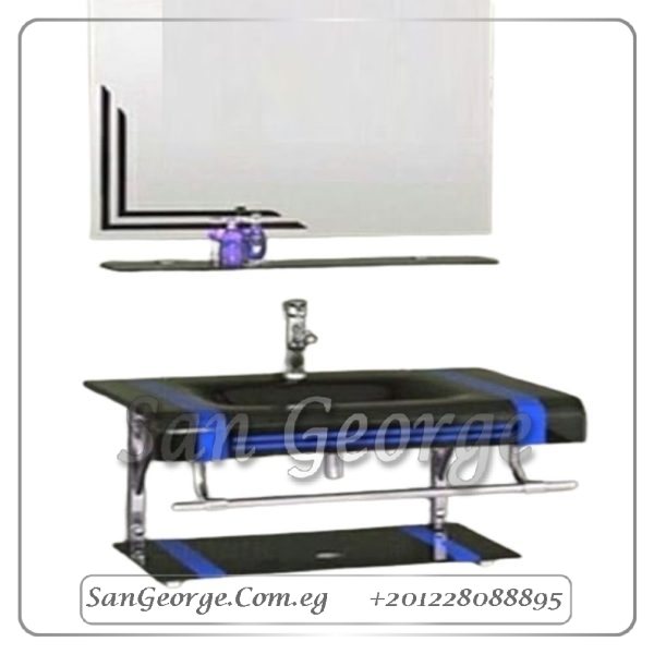 Glass Bathroom Vanity 616 Purple 80 cm by San George Design