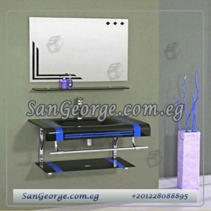 Glass Bathroom Vanity 616 Purple 80 cm by San George Design