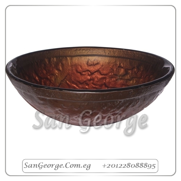 Bathroom Glass Sink Dark red 618 by San George Design
