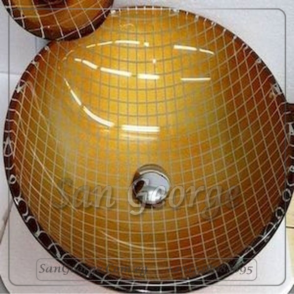 Glass Bathroom Sink Bowls C-6368 by San George Design