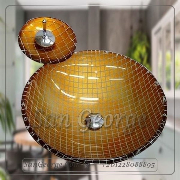Glass Bathroom Sink Bowls C-6368 by San George Design