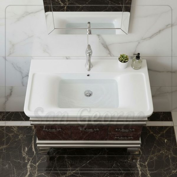 80cm Brown Stainless Steel Vanity Unit 6801 | San George Design