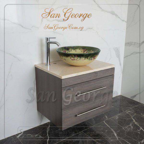 Vanity Glass Basin Wood Br-Mar-Bg-087