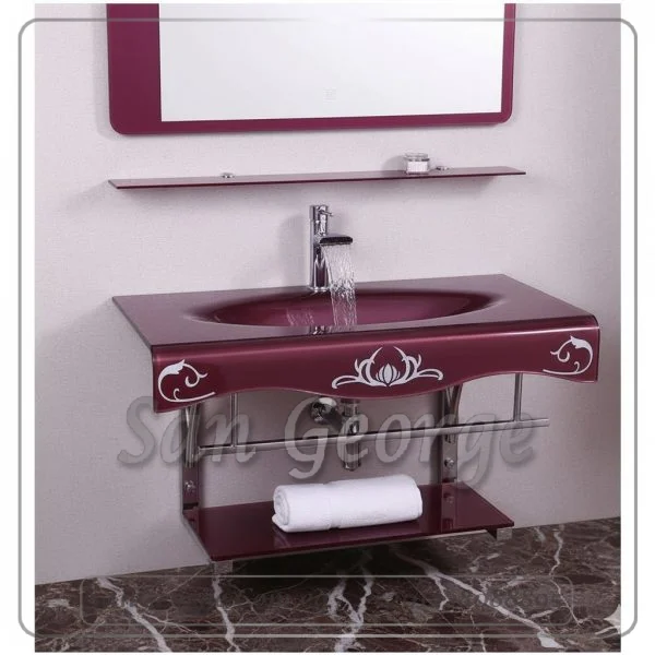 وحده حمام زجاج 739 موف غامق 80 سم معلقه  من سان جورج ديزاين