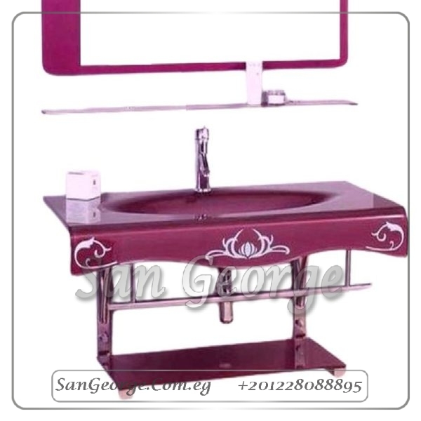 وحده حمام زجاج 739 موف غامق 80 سم معلقه من سان جورج ديزاين