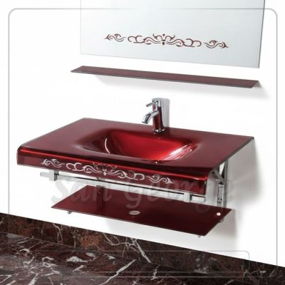 Glass Vanity Set 746 Red 80 cm by San George Design