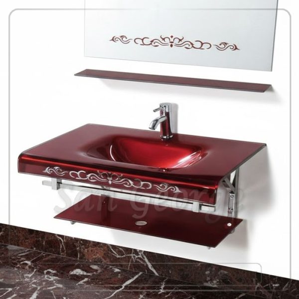 Glass Vanity Set 746 Red 80 cm by San George Design