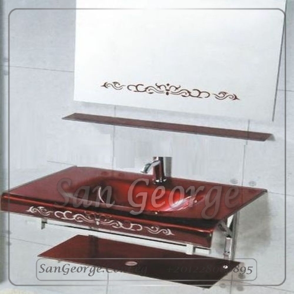 وحدة الحمام الزجاجيه 746 80 سم معلقه من San George Design