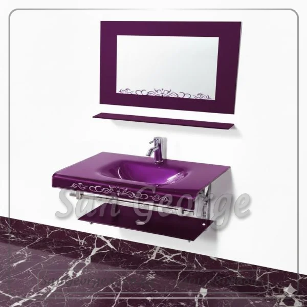 وحدة الحمام الزجاجيه 746 80 سم معلقه  من San George Design