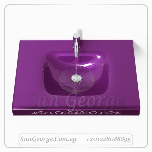 وحدة الحمام الزجاجيه 746 80 سم معلقه  من San George Design