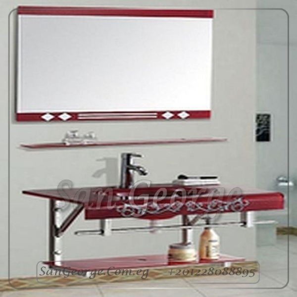 Glass Vanity Set 746 Red 80 cm by San George Design