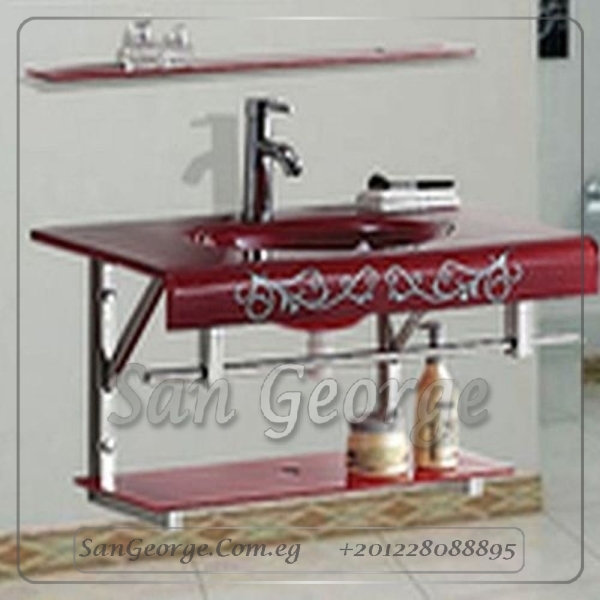 Glass Vanity Set 746 Red 80 cm by San George Design