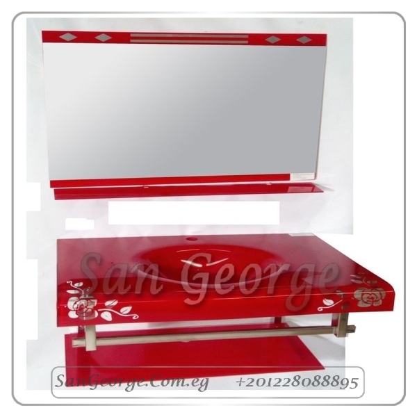مجموعة حوض زجاج 750 80 سم معلقه من San George Design