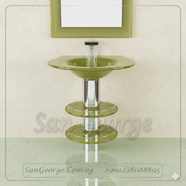 مجموعة حمام زجاج 753 ذهبى 60 سم من San George Design