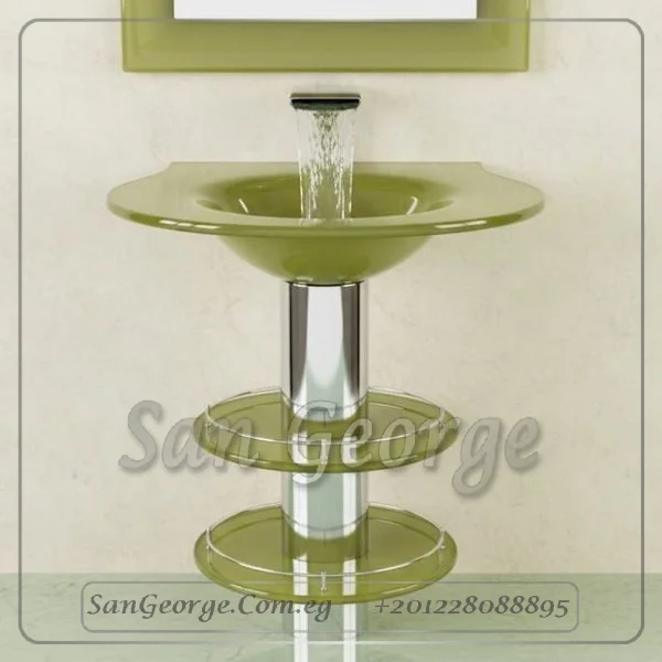 مجموعة حمام زجاج 753 ذهبى 60 سم من San George Design