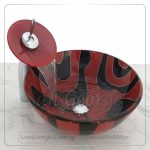 Glass Bathroom Vessel Sink Bowls C-8009 Gold by San George Design