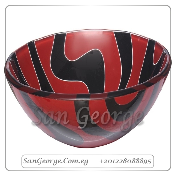 Glass Bathroom Vessel Sink Bowls C-8009 Gold by San George Design