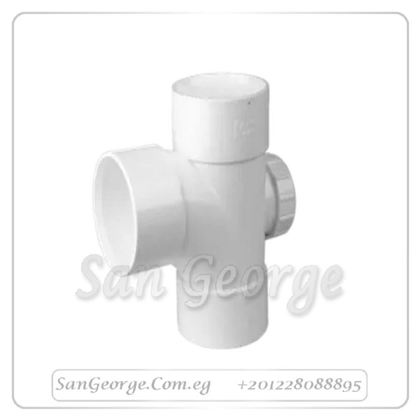 مشترك T باب صرف ابيض قطر 110 مم ( 4 " بوصه ) صرف ابيض من الشريف