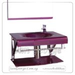 حوض حمام زجاجي 3581 موف فاتح 100 سم معلقه  من San George Design