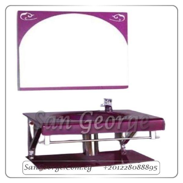 Glass Vanity Set 9060 Light Purple 60 cm by San George Design