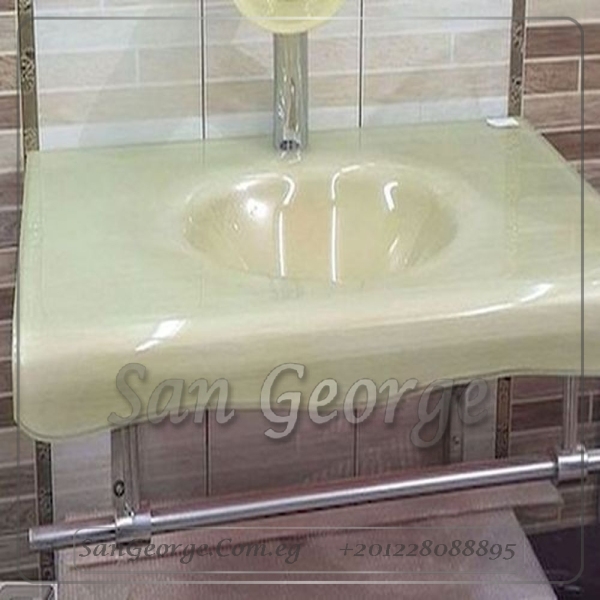 Glass Basin Set 329 Gold 90 cm by San George Design