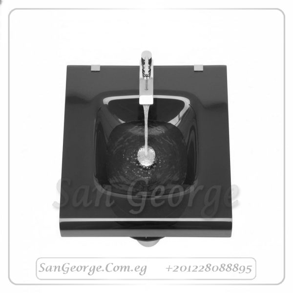 Glass Vanity Set 90 Black 80 cm by San George Design