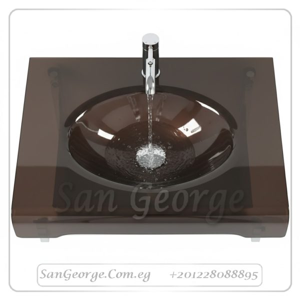 Glass Basin Set 90 Brown 80 cm by San George Design