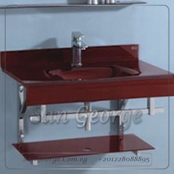 وحدة الحمام الزجاجيه 3581 نبيتي 100 سم معلقه من San George Design