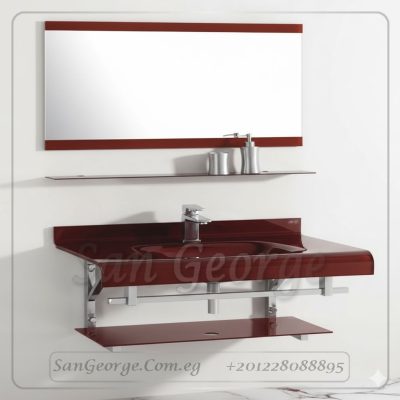 وحدة الحمام الزجاجيه 90 نبيتي 80 سم معلقه  من San George Design