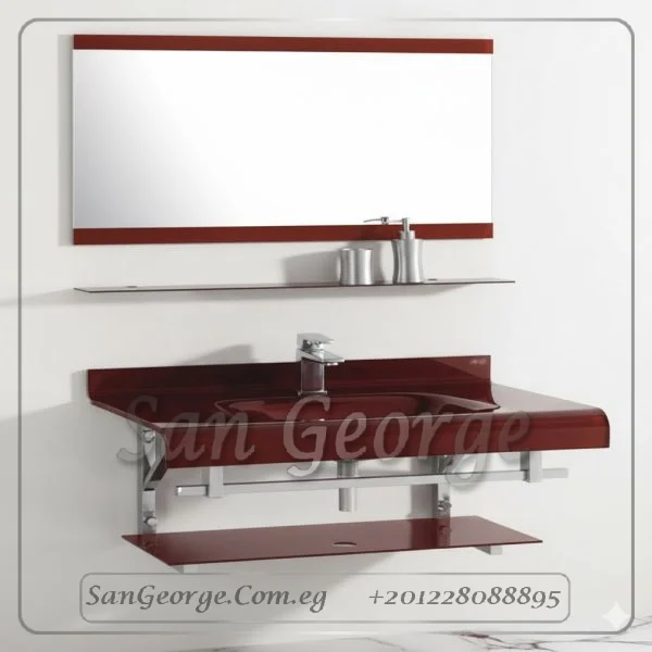وحدة الحمام الزجاجيه 90 نبيتي 80 سم معلقه  من San George Design