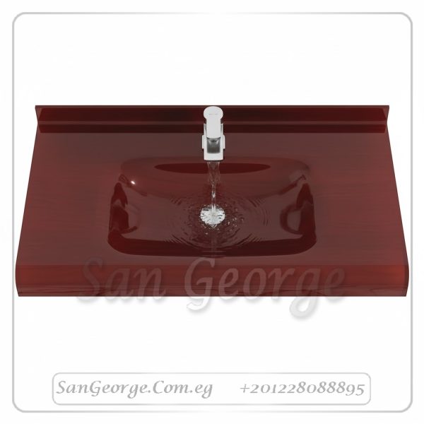 وحدة الحمام الزجاجيه 3581 نبيتي 100 سم معلقه  من San George Design