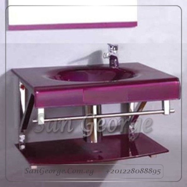 Glass Vanity Set 9060 Light Purple 60 cm by San George Design