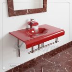 وحدة الحمام الزجاجيه 9060 80 سم معلقه  من San George Design